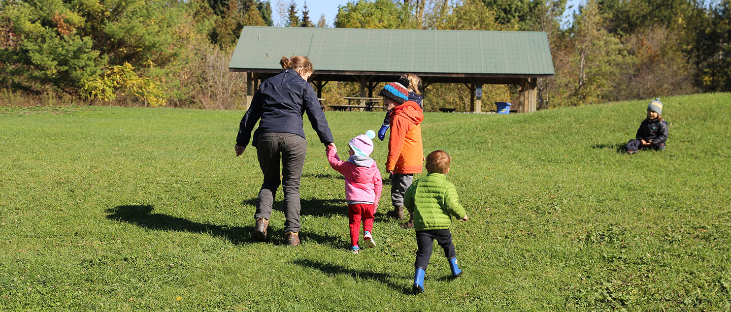 children take part in The Nature School weekend program at Kortright Centre