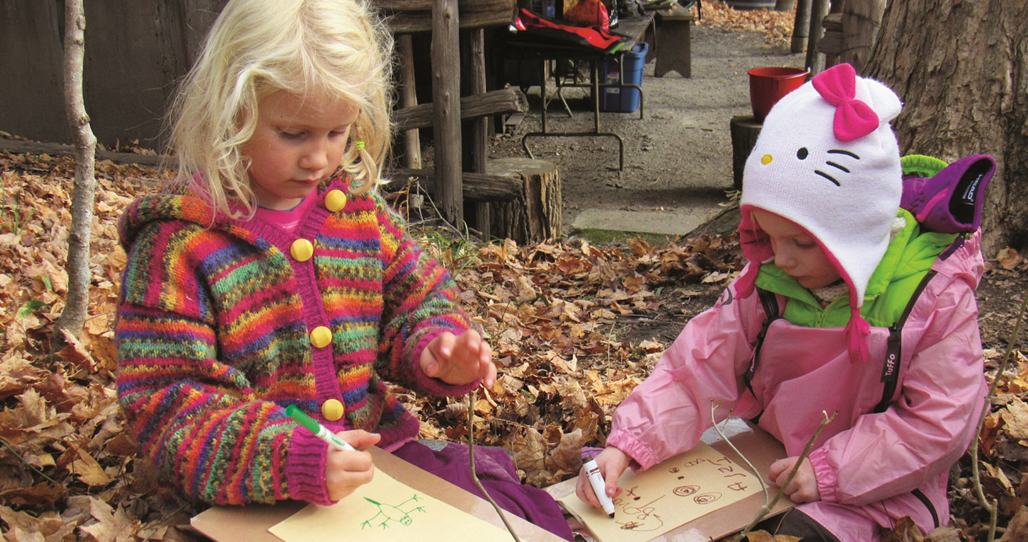 Preschool children participate in Kortright Nature School program