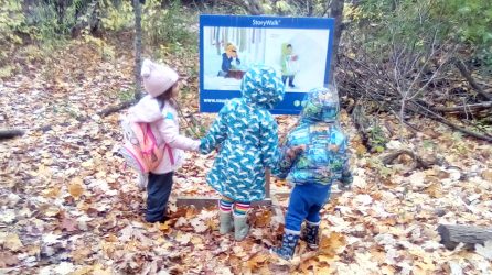 Nature School students take story walk at Kortright Centre