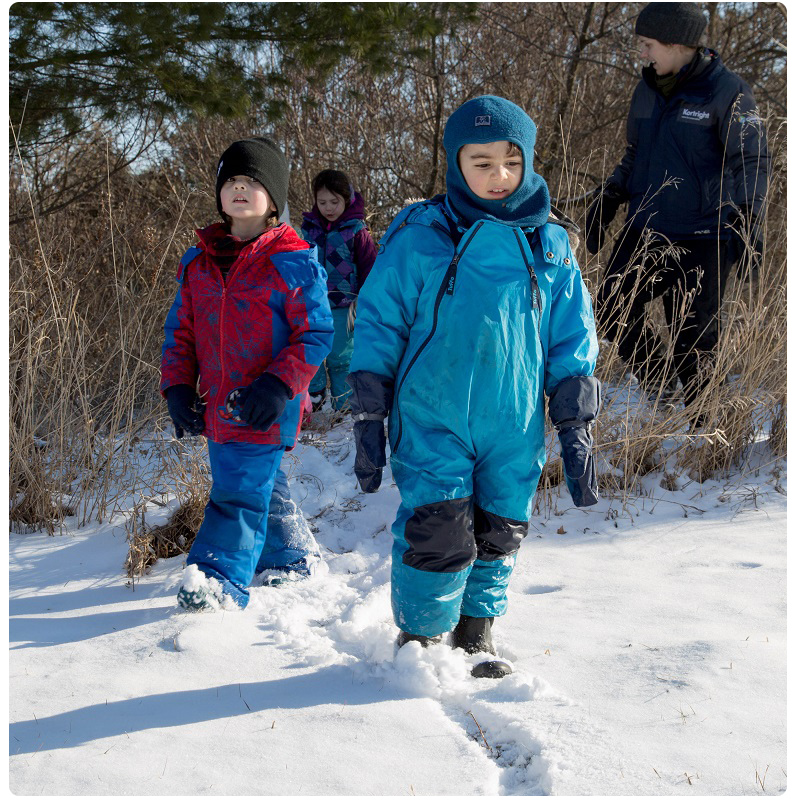 students take part in the winter session of the Little Saplings Parent and Tot program at Claireville Conservation Area
