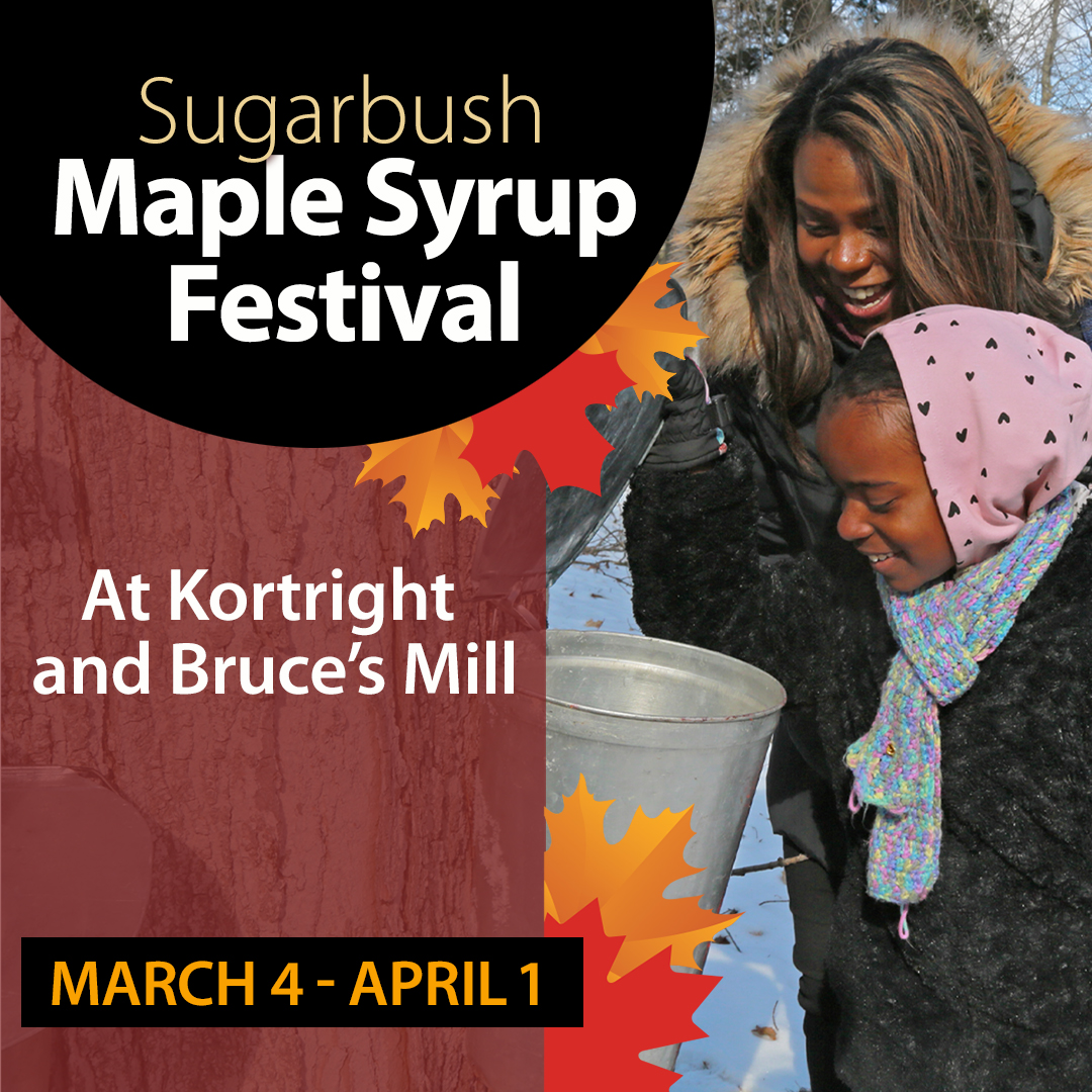 Join TRCA for the Sugarbush Maple Syrup Festival at Kortright Centre for Conservation and Bruces Mill Conservation Park