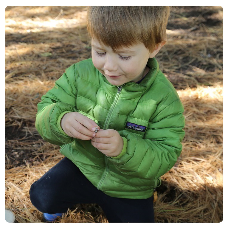 young student takes part in the Intro to Nature School parent and tot Saturday program at Kortright Centre for Conservation