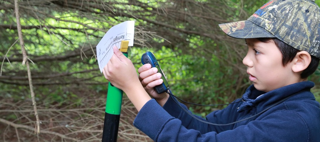 home school student learns mapping and orienteering skills at Kortright Centre